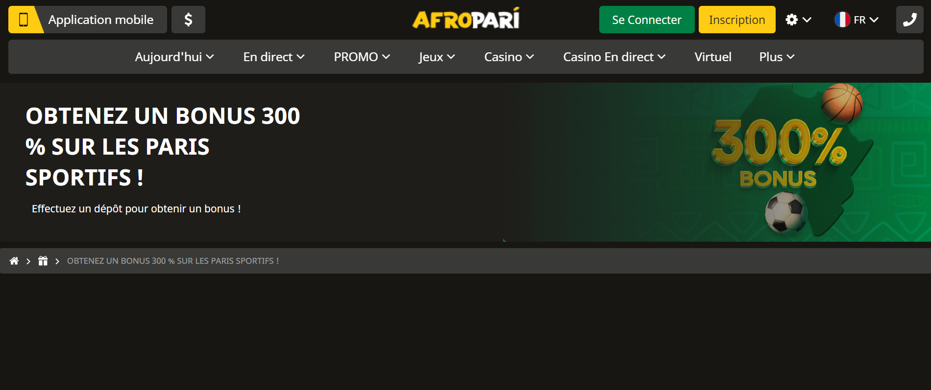 Bonus de bienvenue AfroPari pour les jeux de casino