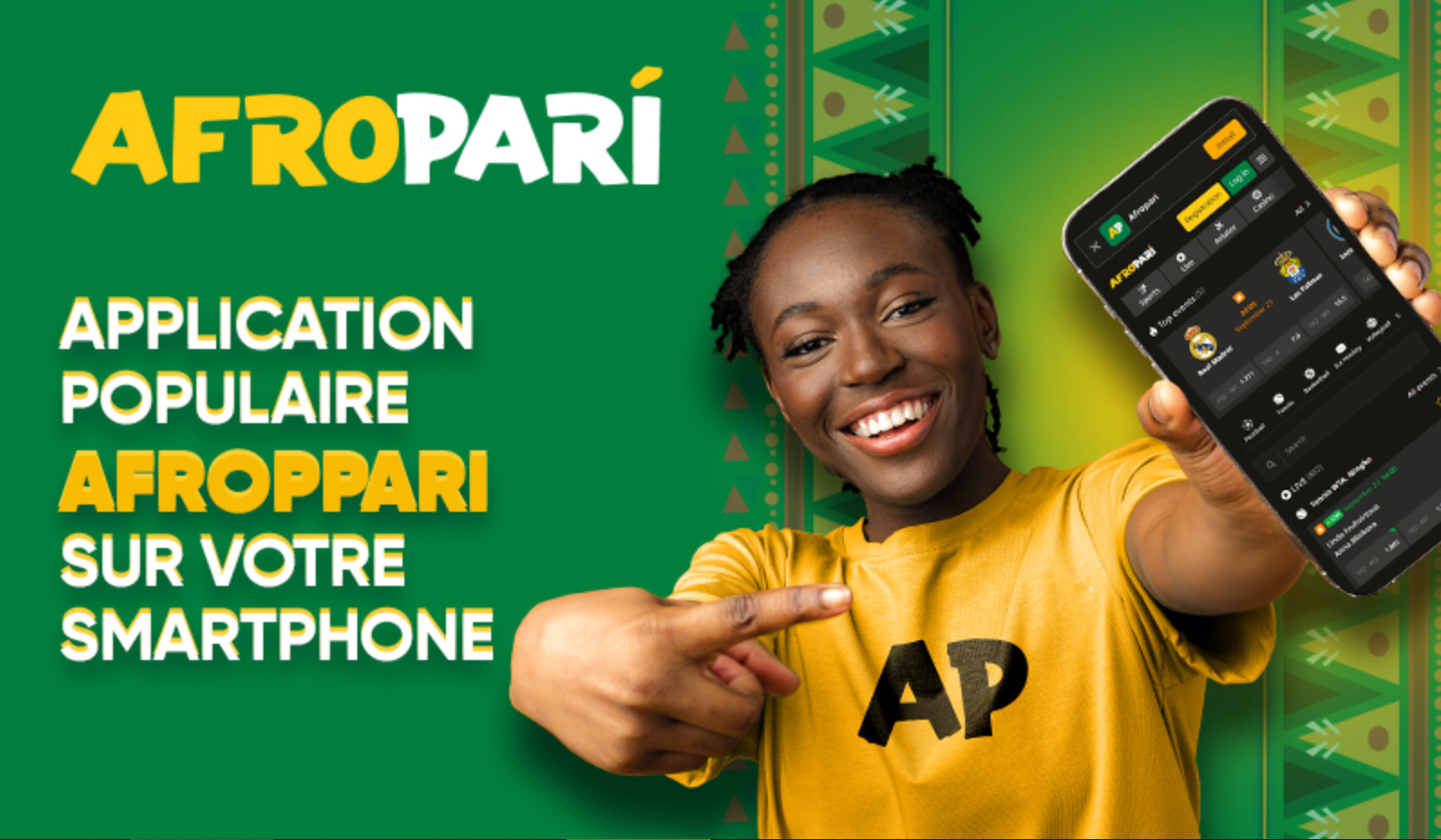 Format mobile pour télécharger AfroPari sur diverses plateformes